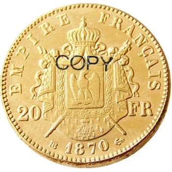Súbor (1861-1870)AB 17PCS Francúzsko 20 Francúzsko pozlátená Kópia Dekoratívne Mince