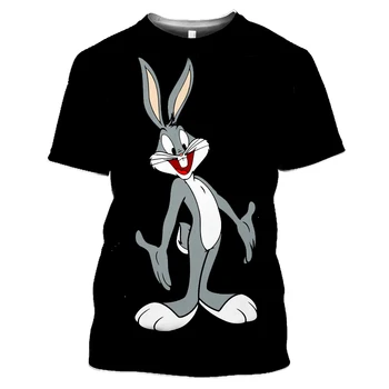 T-shirt 2020 muţi a ţeny 3D vytlačené T-shirt legrační karikatúra anime tričko Bugs Bunny grafické T-shirt short sleeve shirt