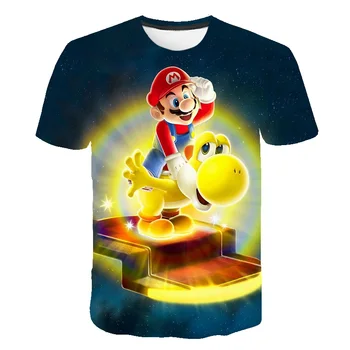 T-shirt 3D tlač Super Mario T-shirt, detská móda, T-shirt, chlapci a dievčatá módne tričko, podpora prispôsobenia.