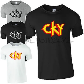 T-shirt mužov bavlna CKY Klasické Logo T-Shirt Jackass Bam Margera Branon DiCamillo Ryan Dunn Top Pánske