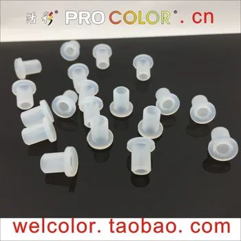 T Typ silikónové gumy fľaša zátka Duté Tesnenie Zátka Koleno Zátka Otvorte otvor OD 5mm 3/16