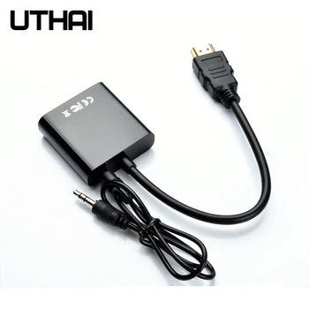 T20 HDMI-compatible1080P na VGA, 3,5 mmAudio 4K HD Digitálny Kábel Pre Notebook, Tablet HDMI Samec Na VGA Famale Konvertor