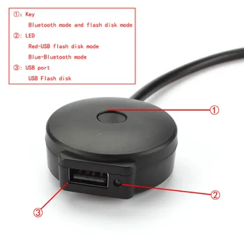 TAIHONGYU Black Bezdrôtové Rozhranie MMI USB Bluetooth Music Adaptér vhodný Pre Mercedes-Benz MMI AUX Kábel