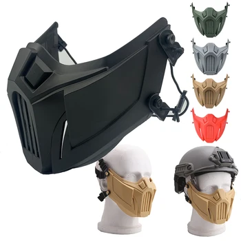 Taktické Airsoft Paintball Masku, Outdoor, Lov Polovicu Tváre Železa Bojovník Ochranné Masky Vojenské Hry CS Streľba Prilby, Masky