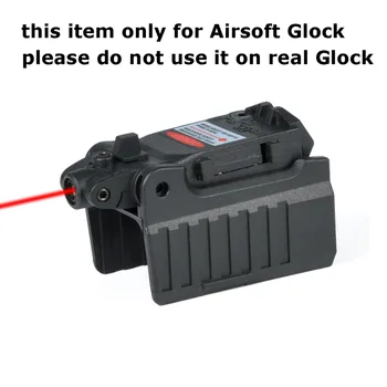 Taktické Pištole Červeným Laserovým Zameriavačom Priestor pre Airsoft Glock 17 19 22 23 25 26 27 28 31 32 33 34 35 37 38 Žehlička Predné Zadný Pohľad