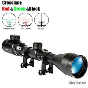Taktické Puška Rozsahu 3-9X40EG Červená Zelená Osvetlené Optika Pušku Rozsah Reticle Riflescope Vonkajšie Taktické Optické Mieridlá