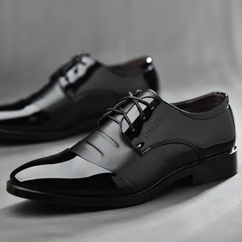 Taliansky módny mužov formálne topánky kožené strany úradu topánky mužov, svadobné topánky sapato sociálne scarpe uomo eleganti derbi grimen fg