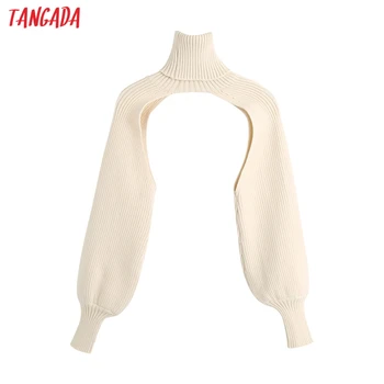 Tangada 2020 auutmn zimné ženy turtleneck sveter vintage dámy krátke štýl pletené jumper topy BE138