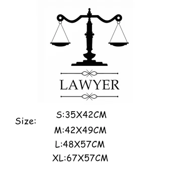 Tapety Dekor Kancelária Logo Právnik Stenu, Vinylové Odtlačkový Prispôsobenie Nálepky Názov Spoločnosti Spravodlivosti Rozsahu Okenné Dekorácie