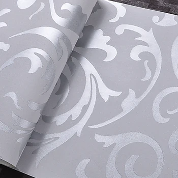 Tapety Youman 3D Listy Vzor, Luxusný Sivá Textúrou Modernej Šedej Vinyl Kotúčoch Obývacia Izba, Spálňa Pozadí Domova