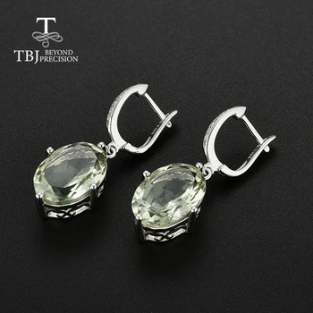 TBJ,zelený ametyst set šperkov prírodný drahokam s 925 sterling silver jednoduchý štýl jemné šperky pre ženy výročie dary