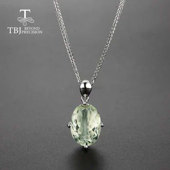 TBJ,zelený ametyst set šperkov prírodný drahokam s 925 sterling silver jednoduchý štýl jemné šperky pre ženy výročie dary