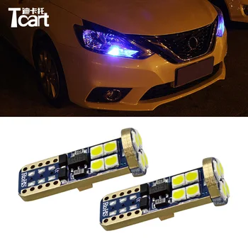 Tcart pre Nissan sentra b17 príslušenstvo 2012 2018 T10 Canbus 3030 Auto LED Svetlá Vzdialenosť bezchybné Auto Šírka Žiarovky, Lampy