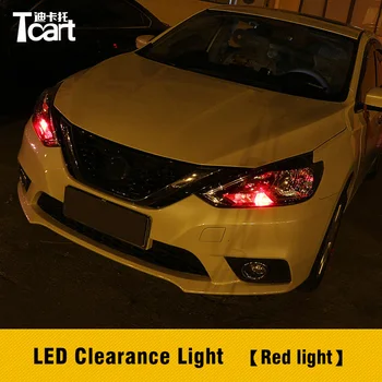Tcart pre Nissan sentra b17 príslušenstvo 2012 2018 T10 Canbus 3030 Auto LED Svetlá Vzdialenosť bezchybné Auto Šírka Žiarovky, Lampy