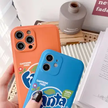 Telefón Prípadoch letný nápoj Fanta Silikónové Mäkké TPU IMD puzdro Pre iphone 12 mini 11 Pro Max SE 2020 XS Max XR X 7 8 Plus Kryt Telefónu