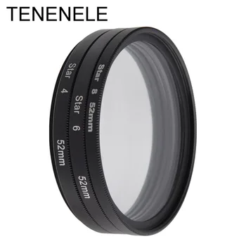 TENENELE Star 4 6 8 Line Bod Filtre Kríž Fotoaparát Filtro 37/40.5/46/49/52/55/58/62/67/72/77mm Pre Nikon Canon, Sony DSLR Fotoaparát