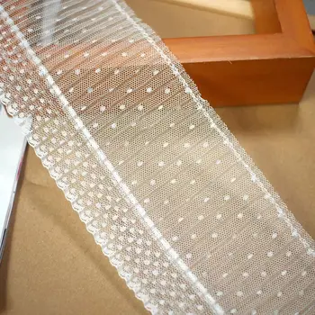Tenké čipky príslušenstvo polka dot oka čipky šitie násobne čipky DIY ručne vyrábané dekorácie sukne oblečenie, príslušenstvo
