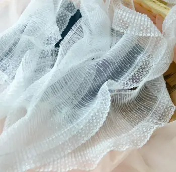 Tenké čipky príslušenstvo polka dot oka čipky šitie násobne čipky DIY ručne vyrábané dekorácie sukne oblečenie, príslušenstvo