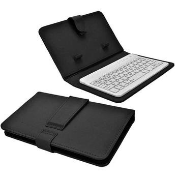 Tenký Prenosný Mini Bezdrôtová Klávesnica + puzdro Pre Tablet iPad Notebook, Smartphone Podporu IOS Systém Android Telefónu