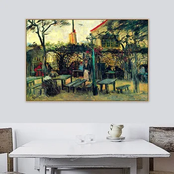 Terasa Kaviarne podľa PicturesFamous Master VintageCanvas Maľovanie Plagátu a Tlač Wall Art Obrázok pre Obývacia Izba Domova