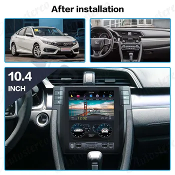 Tesla Vertikálne Obrazovke Android, 9 Stereo Multimediálny Prehrávač Pre Honda Civic 2016 2017 2018 Audio Rádio Rekordér GPS Navi Vedúci Jednotky