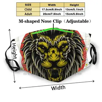 Thajský Box Lion Vytlačiť Opakovane Maska Pm2.5 Filtra Tvár Masku Deti Muay Thai Box Kickbox Bojové Umenie Thajskej Thajsko Bjj