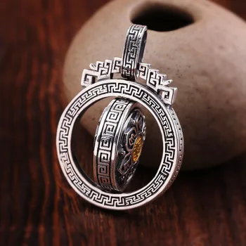 Thajský striebro Seiko príslušenstvo prispôsobené Buddha S925 šperky mužov šesť znakov mantra náhrdelník s príveskom