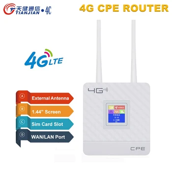 TIANJIE CAT4 LTE sietí 3G/4G CPE SIM Kartu mobilného wifi hotspot Smerovače Pre IP Kamery/Mimo WiFi Pokrytie 4g router na externú anténu