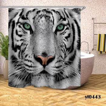 Tiger, Lev, Sprchové Závesy Nepremokavé Zvieratá Vaňa Záclony Domov Pre Kúpeľni Vaňa Veľké Široké Kúpanie Kryt Tenda Da Doccia