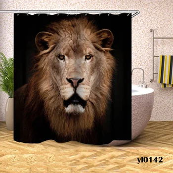 Tiger, Lev, Sprchové Závesy Nepremokavé Zvieratá Vaňa Záclony Domov Pre Kúpeľni Vaňa Veľké Široké Kúpanie Kryt Tenda Da Doccia
