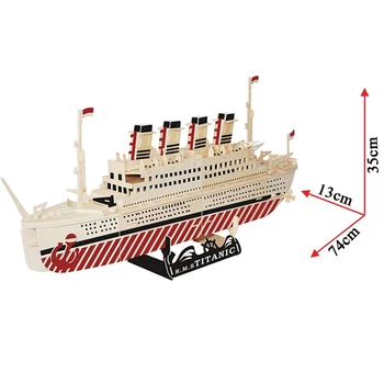 Titanic Drevené Puzzle pre Deti DIY Vzdelávacie Hračky Model Montáž Drevené Remeselné Súpravy Stôl Dekorácie na Vianočný Darček