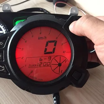 TKOSM Motocykel Digitálny Displej LCD Tachometer Rýchlomer počítadlo kilometrov 7 Farieb Hladina Oleja ot. / MIN Rýchlosť Meter Nástroj Pre Yamaha BWS