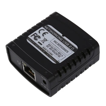 Tlačový Server USB 2.0 Ethernet Siete LPR pre LAN Ethernet Tlačiarne Zdieľať čierna