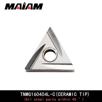 TNMG1604 TNMG160402 TNMG160404 ľavej vložiť právo vložiť trojuholníkové zapichovanie Keramické semifinishing pre nehrdzavejúcej ocele, hliníka