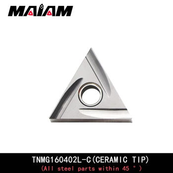 TNMG1604 TNMG160402 TNMG160404 ľavej vložiť právo vložiť trojuholníkové zapichovanie Keramické semifinishing pre nehrdzavejúcej ocele, hliníka