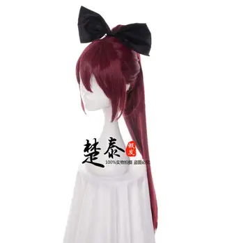 Tokio Anime Puella Magi Madoka Magica ženy Sakura Kyouko cosplay parochňu Sakura Kyoko tmavo červené dlhé vlasy cope, parochne, kostýmy
