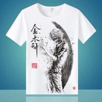 Tokio Vlkolak vytlačené anime Tokio Vlkolak tričko oblečenie Ken Kaneki krátke rukáv Tokio Vlkolak T-shirt mužov tričko