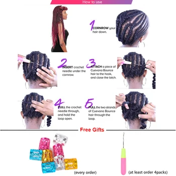 TOMO Načechraný Vášeň Twist Háčkovanie Vlasov pre Ženy 18