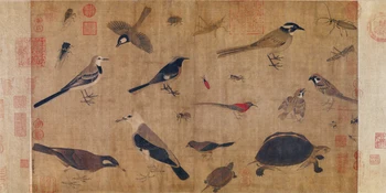 Top 100 tradičná Čínska maľba na plátno, vytlačí dekor Vták-a-kvet maľovanie Skupiny vtákov podľa Huang Quan