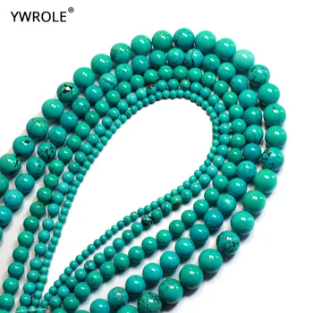 Top AAA Prírodné Zelené Turquoises Kolo Kameň Korálky Pre šperky, Takže DIY Náramok, Náhrdelník 4/6/8/10/12 MM