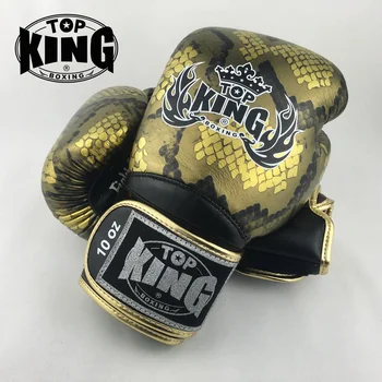 TOP KING BOXERSKÉ RUKAVICE Topking cowhide kožené rukavice MMA KICKBOX TK01 muaythai bojovníkov profesionálne muž školenia