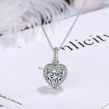 Top kvalita 925 sterling silver navždy láska srdce veľkého jednotného cz kúzlo prívesok náhrdelník elegantných šperkov pre ženy lady valentine