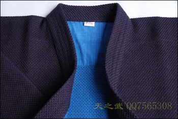 Top Kvalita zo Bavlny s HiDriTex prírodná Námornícka Modrá Dvojvrstvové Kendo Aikido Iaidó Gi Bojových Umení Uniformy pohodlné