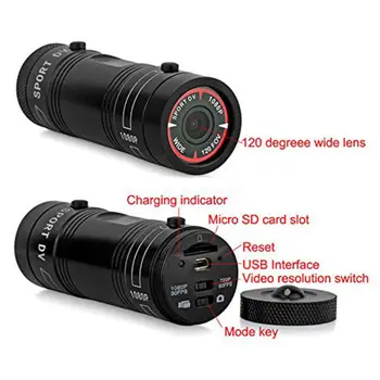 Top Mini F9 HD 1080P Bicykel, Motocykel Prilba Šport Fotoaparát, videokamera DV Videokamera