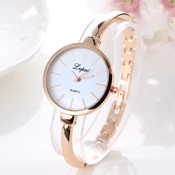 Top Značky Módne dámske Luxusné Analóg Quartz Žena Náramkové hodinky Dámske Hodinky Ženy Šaty Reloj Mujer Zlato Hodiny