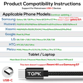TOPK 3A Micro USB Kábel USB Typu C Kábel pre Samsung Xiao Rýchle Nabíjanie Údaje USBC Kábel & Digitálny Displej Mobilného Telefónu Kábel