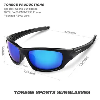 TOREGE pánskej Módy Polarizované slnečné Okuliare Pre Jazdu Okuliare TR90 Nerozbitného Rám Okuliare Unisex UV400 Okuliare