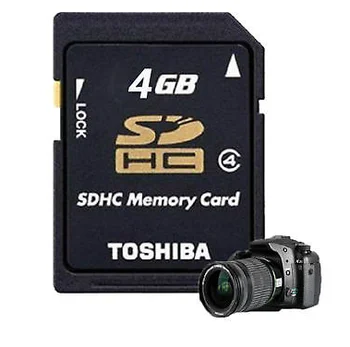Toshiba 4GB SD Karta SDHC Triedy 4 na Pamäťovú Kartu Flash, C4 P-SDHC4G4 Skutočné vysokorýchlostné Pamäťová SD Pre Digitálne Fotoaparáty