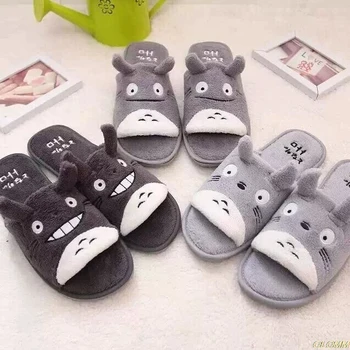 Totoro Cartoon Plyšové Zimné Pár Detí Krásny Domov Chinchillas Non-slip Spálňa Teplé Totoro Papuče Topánky