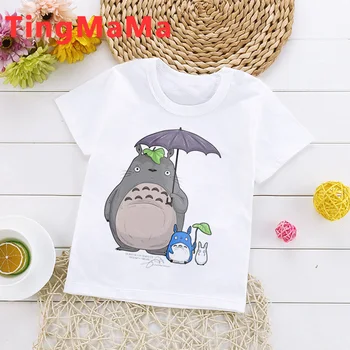 Totoro Odvážneho Preč t-shirt t shirt dievčatá deti detský letný Anime karikatúra Roztomilý oblečenie